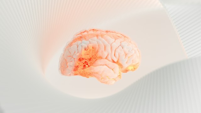 Older adult participating in a clinical study of 40-Hz light and sound stimulation for brain health